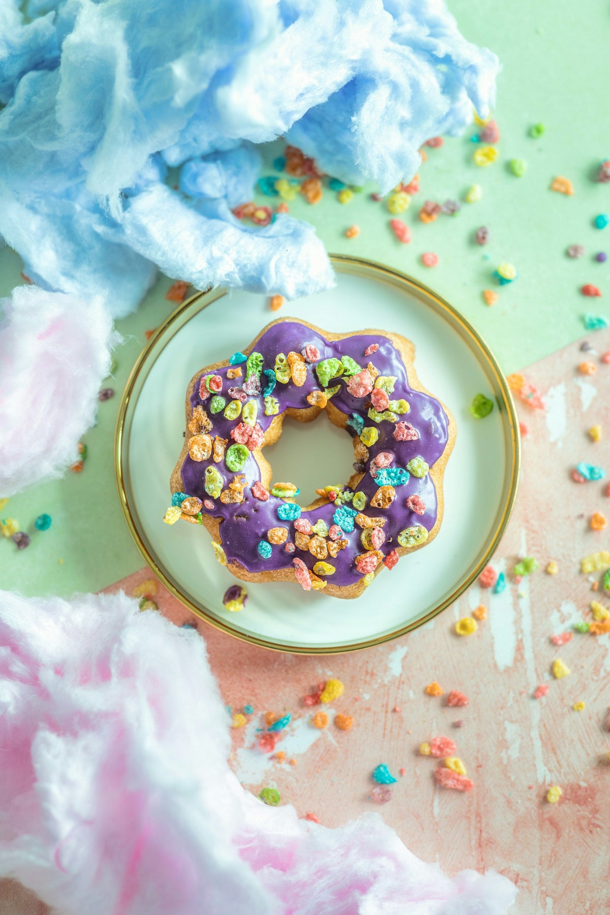 Baked Ube Donuts with Coconut Glaze