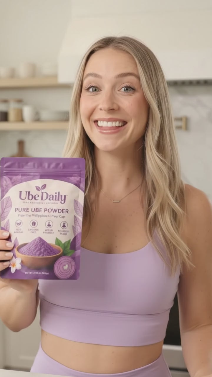 Ube pudding cups with condensed milk and coconut